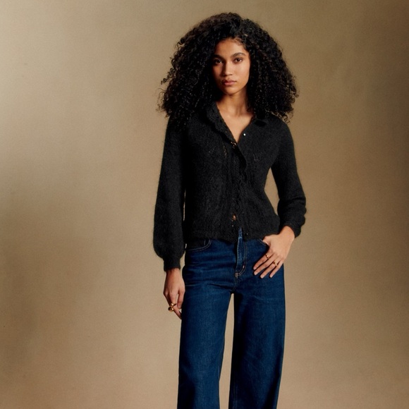 Sezane Angie Cardigan Black - Size M - Picture 3 of 8